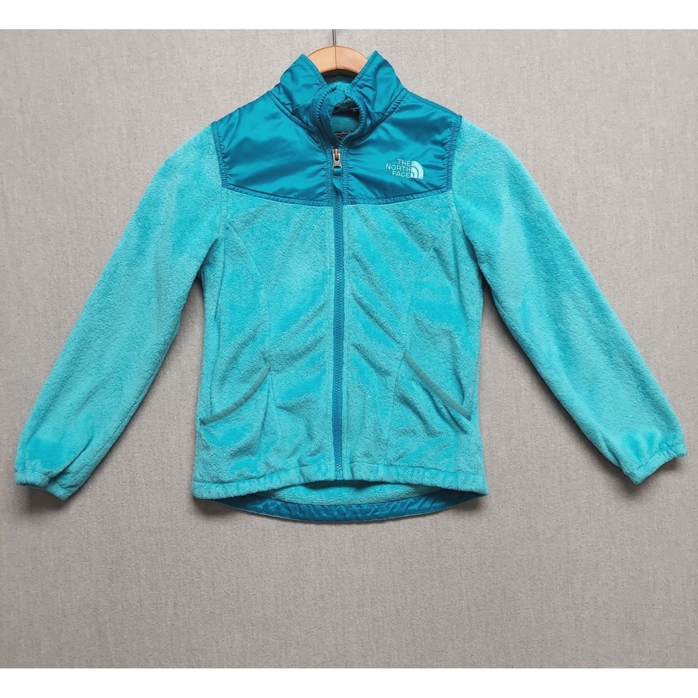 The‎ North Face Jacket Girls 7/8 Fleece Zip Outdoor Turquoise Kids Activewear